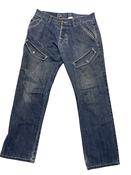 Rubynee Vintage y2k regular fit mens blue jeans trouser image