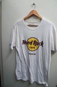 Vintage white Hard rock cafe dublin graphics mens medium tshirt image