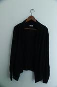 Vintage Black womens open front cardigan image
