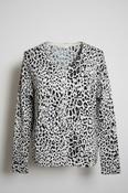 Vintage Mystify Womens Black &amp; White Animal Print button down long sleeve top XL|L26 W20|SKU 6664