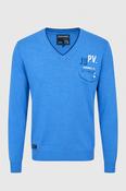 Vintage men Jack &amp; jones Division blue V-neck sweatshirt in M|L26 W20|SKU 6669 image