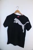 Vintage black puma essential graphics logo mens small tees image