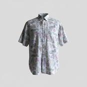 Vintage Camice Brando men's Abstract Pattern Short Sleeves multi Shirt|L32 W21|SKU 5334 image
