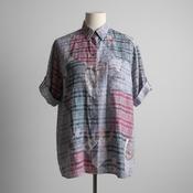 Vintage Engbers 80s/90s  geometric print multi shirt in XL|L34 W25|SKU 5335 image