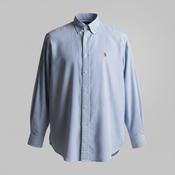 Vintage Polo Ralph Lauren blue stripe long sleeve button down oxford shirt yarmouth XXL|L35 W23| SKU 5337 image