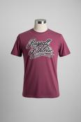 Vintage men's Russel athletic graded logo t shirt in burgundy in L| L27 W19| SKU 5360 image