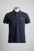 Vintage men's Old khaki navy short sleeves polo shirts slim fit in XL| L31W22|SKU 5361 image