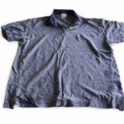 Vintage J.Crew Navy Blue Striped Polo Shirt in medium 100% cotton|L27 W22| SKU 5365 image