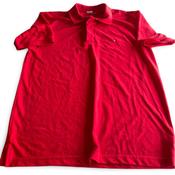 Vintage men's tommy hilfiger regular fit red short sleeve polo shirt in L| L32 W22| SKU 5367 image