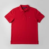 Vintage men's tommy hilfiger regular fit red short sleeve polo shirt in L| L32 W22| SKU 5367