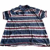 Vintage Polo Shirt Adult men's  Multi Blue Stripes in L |L29 W21| SKU 5369 image