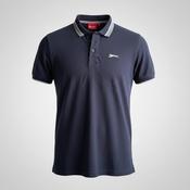 Vintage Slazenger blue short sleeve regular fit Polos for Men in size M|L29 W20| SKU 5370