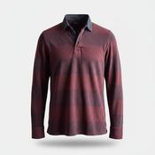Vintage men's westbury maroon long sleeved rugby polo shirt in size M|L29W21| SKU 5383 image