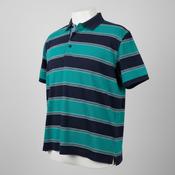 Vintage men's regular blue multi Stripe Polo short shirt in 2XL| L29W22| SKU 5384 image