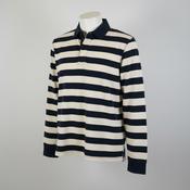 Vintage  livergy rugby shirt in white and navy size  M| L28 W21| SKU 5396 image