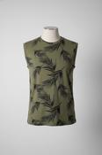 Vintage Xmail men's green floral print Overdyed Printed  Camo tank Top in XL|L27W19|SKU 5414