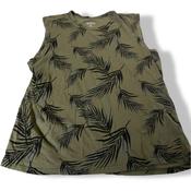 Vintage Xmail men's green floral print Overdyed Printed  Camo tank Top in XL|L27W19|SKU 5414 image