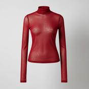 Vintage Nastygal Women's Red see through long slevee Shirt UK 8|L22W14|SKU 5433 image