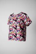 Vintage pink Mickey Mouse all over print Disney cartoon women’s T-shirt in S/M|L18 W16|SKU 5464 image