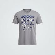 VINTAGE ADIDAS MENS GRAPHIC  GREY COTTON TEES IN XL|L28 W21|SKU 5492 image
