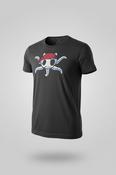Vintage women Grey ninja graphics tees in size S| L26 W16|SKU 5513 image
