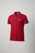 Vintage Moncler Men's Red Polo-shirts SLIGHT RIP Uderarm|L29W18|SKU 5520 image