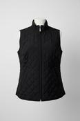 Karen Scott Women’s golf Black quilted fleece vest #fleecevest in small L26 W21 SKU 6888 image