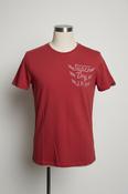 Men’s vintage red Superdry Vintage Logo T-shirt. 
Size small Medium 
L 29 W 18
SKU 7157 image