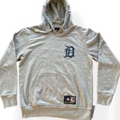 Vintage Majestic Athletics Grey Hoodie With Back Print Size M image