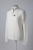 Crosshatch Ribbed knit jacket turtleneck, gilet zip vintage y2k Knit Track Top image