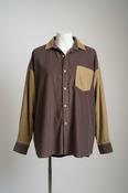 Lela Brandao  Co Vintage Colourblock Cord Shirt made in brasil