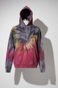 Zara Men's Vintage Multicolor Tie-Dye Hoodie - Size Large