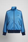 Adidas 70s vintage men unisex zip track top jacket light skye blue / navy size 90, M