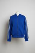 Vintage 80's Adidas Original blue trefoil full zip 3 stripe jacket in S|SKU 3808