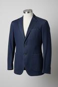 Tailored Fit Italian Linen Made in Italy navy Suit Jacket