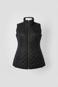 Vintage Manzo Gilet Puffer Vest Women's full zip Black Sleeveless Size M |6087 image