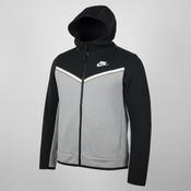 Vintage women Nike sport wear tech full zip grey &amp; black colorblock hoodie in L|L22 W20|SKU 6519 image