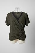 VINATGE Black and Gold Tunic Tops &amp; Shirts for Women  SEQUINS GLITTERY BLOUSE IN SIZE XL SKU 6170 image
