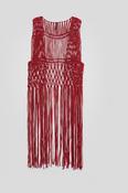 Vintage fringe large pink womens festival type hippy jacket  L35 W 15 SKU 6244