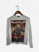 Sisley Batman Clown Prince long-sleeved adult t-shirt. The white shirt features a graphic of the Joker with text that reads "Carnival of Criminals", "You will Die Laughing", and "The Clown Prince of Crime". image