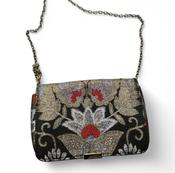 Ted Baker Opulant Oriental Jacquard Women’s Clutch Bag Black And Gold SKU 6831