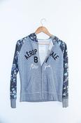 Vintage Aeropostale 87 New york print Xsmall full zip up grey hoodie