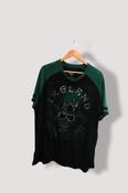 vintage Lucky Ireland graphics mens colorblock black and green tees XL image