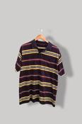 Vintage Purple multistripped mens regular fit XL polo shirt image