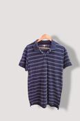 Vintage Gap grey stripped mens regular fit polo shirt M image
