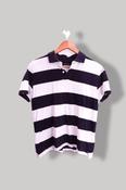 Vintage GAP Black and White stripe mens Polo shirt XS image
