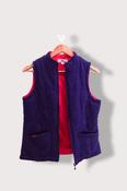 Vintage Crane blue full zip sleeveless winter bomber jacket