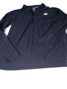 Vintage Black New Balance Fleece 1/4 zip up long sleeve large sweatshirt image