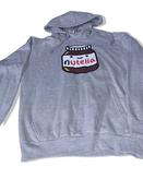 Vintage Stars &amp; Stripes Nutella print mens small grey hoodie image