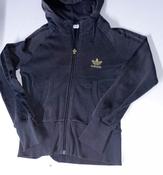 Vintage black Adidas trefoil full zip up small hoodie image
